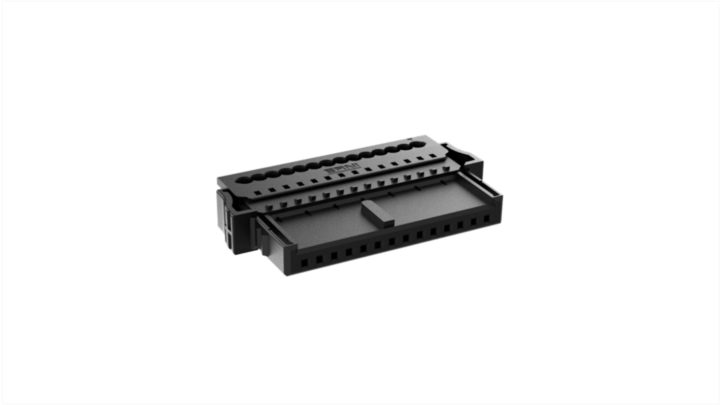 ERNI IDC连接器, 母座, 14p, 1.27mm间距, 电缆安装