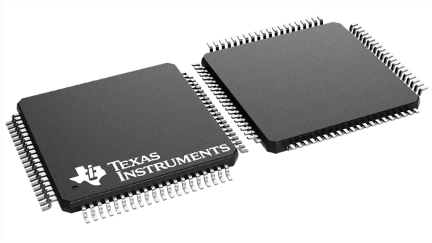 Texas Instruments, 32bit C28x, F2802x Microcontroller, 60MHz, 64 KB Flash, 80-Pin LQFP