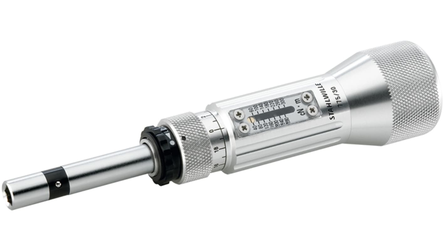 STAHLWILLE Calibrated Hex Torque Screwdriver, 0.4 → 3Nm, 1/4'' Drive, No