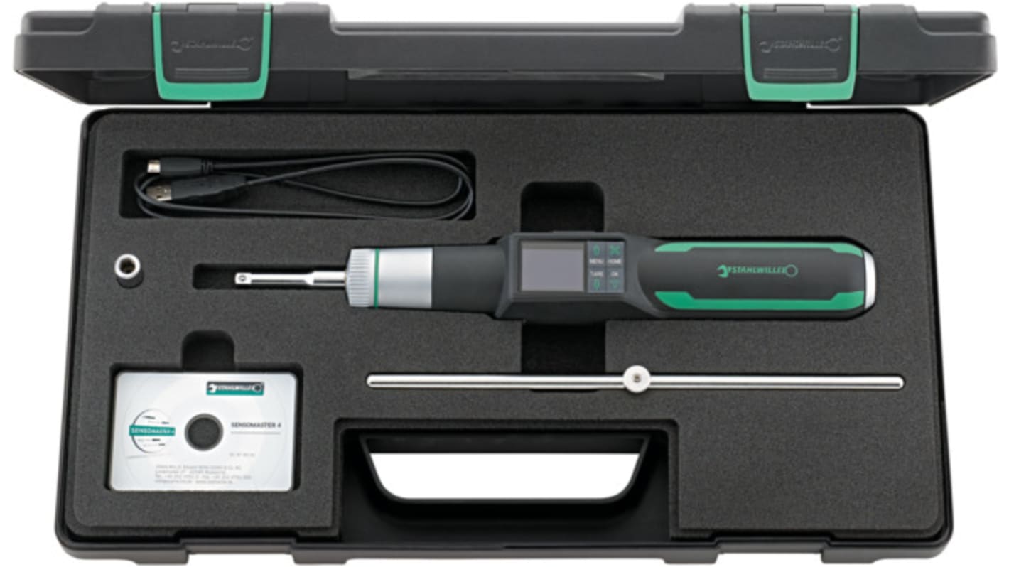 STAHLWILLE Digital Square Torque Screwdriver, 0.12 → 1.2Nm, 1/4'' Drive, No