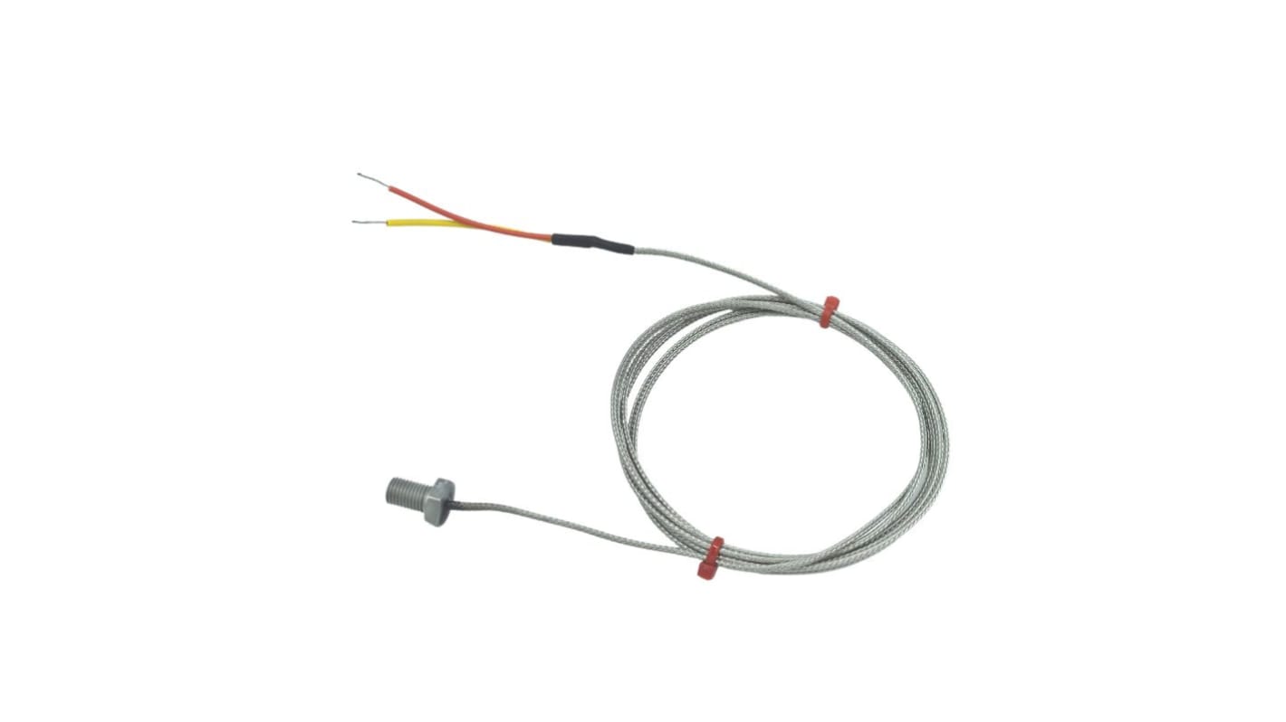 Termopar tipo K RS PRO, Ø sonda 12mm x 13mm, temp. máx +250°C, cable de 2m, conexión Extremo de cable pelado