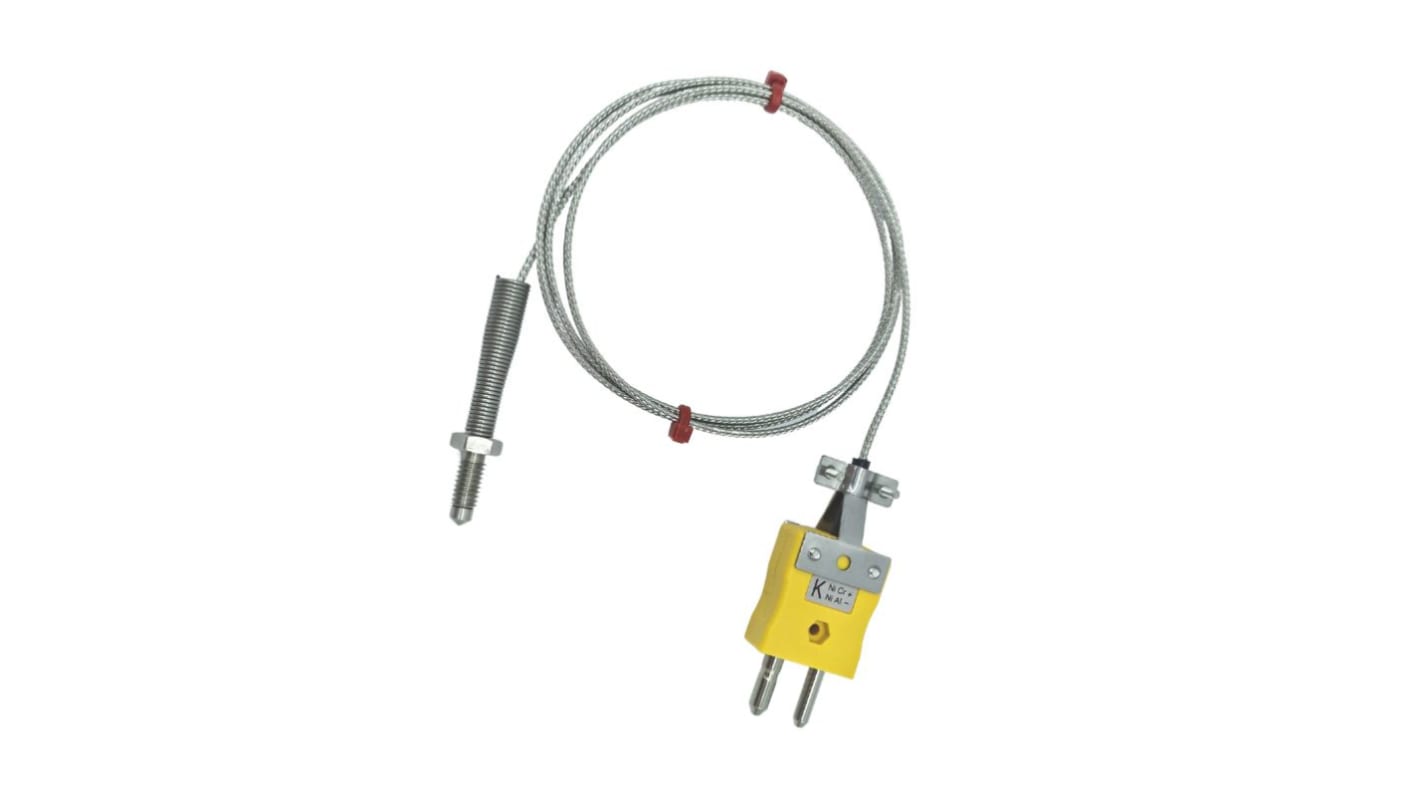 RS PRO Type K Nozzle Thermocouple 1m Length, M6 x 1mm Diameter, -60°C → +350°C