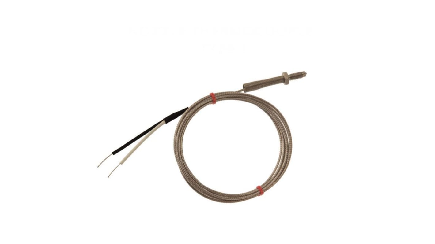 RS PRO Type J Nozzle Thermocouple 1m Length, M6 x 1mm Diameter, -60°C → +350°C
