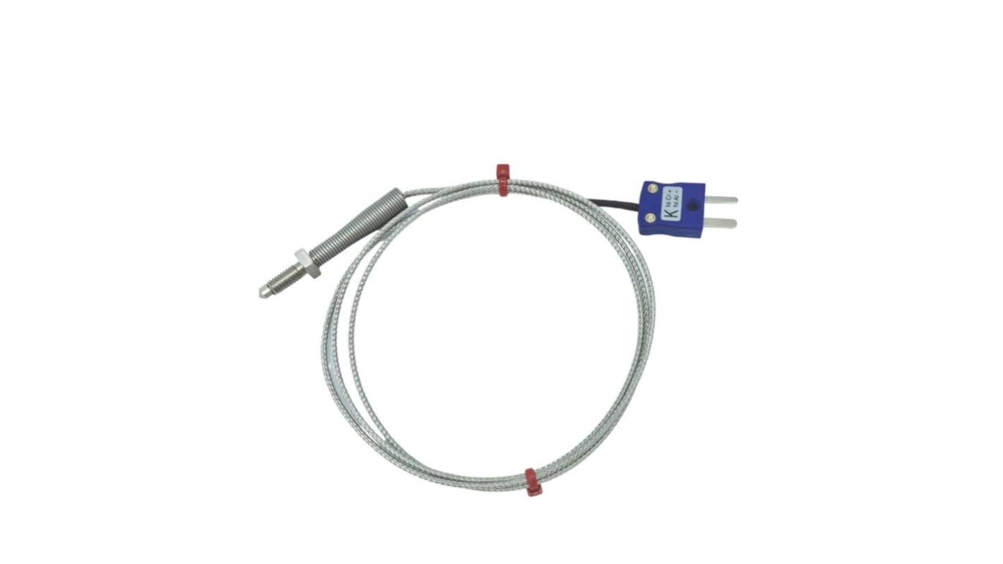 RS PRO Type K Nozzle Thermocouple 2m Length, M6 x 1mm Diameter, -60°C → +350°C