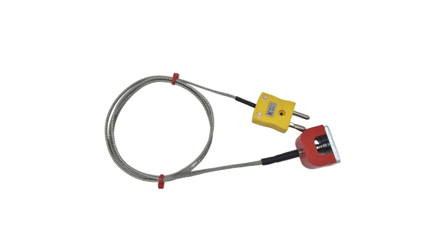 Termopar tipo K RS PRO, Ø sonda 20mm x 2m, temp. máx +250°C, cable de 2m, conexión Conector macho estándar