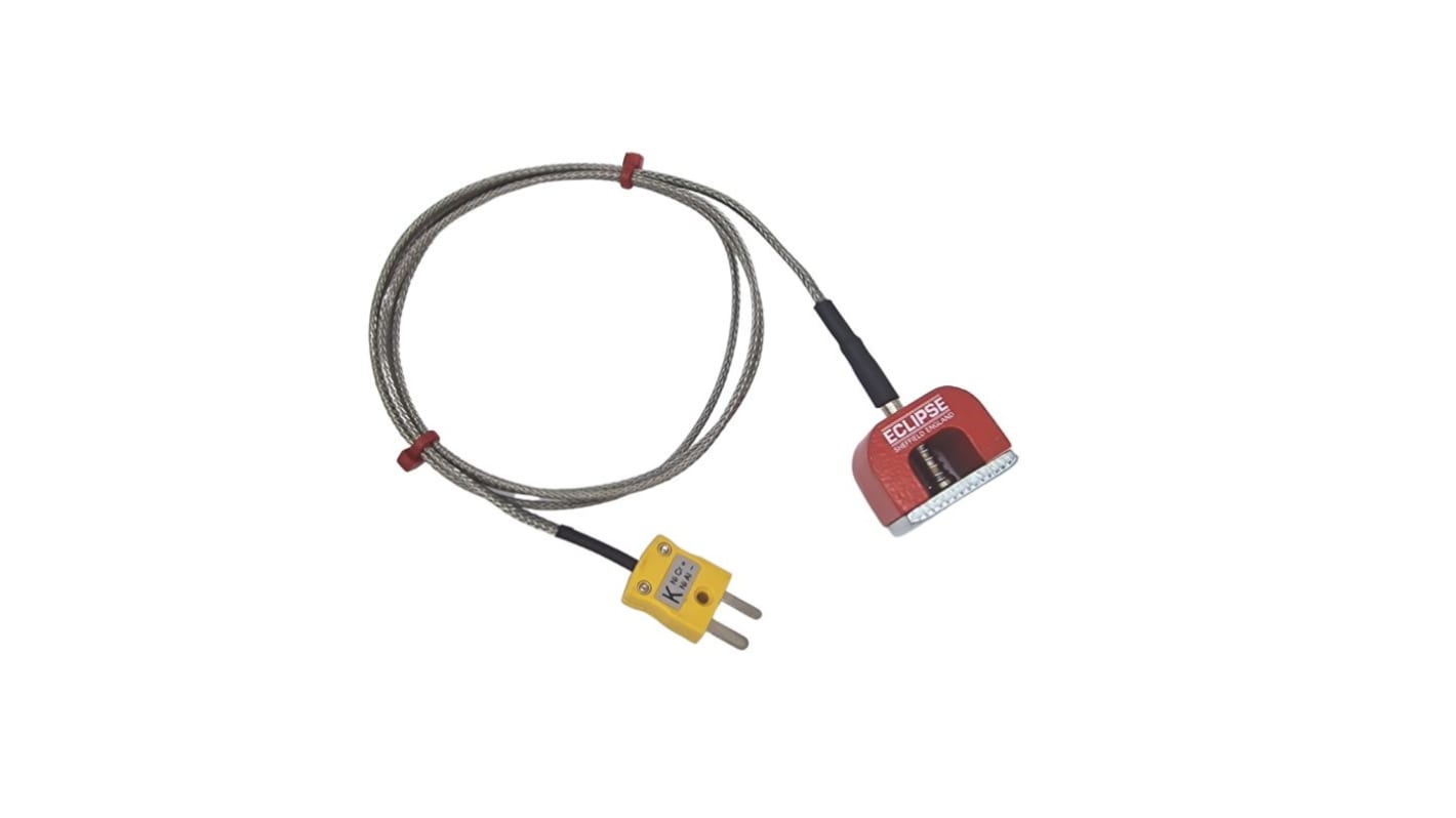 RS PRO Type K Horseshoe Magnet Thermocouple 1m Length, 20mm Diameter, -50°C → +250°C