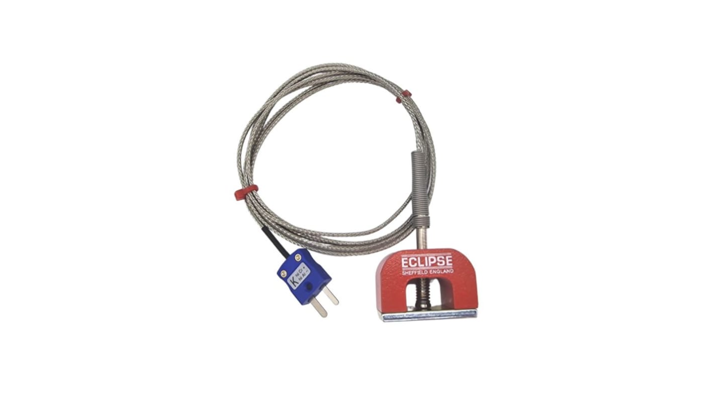 RS PRO Type K Horseshoe Magnet Thermocouple 1.5m Length, 25mm Diameter, -50°C → +250°C