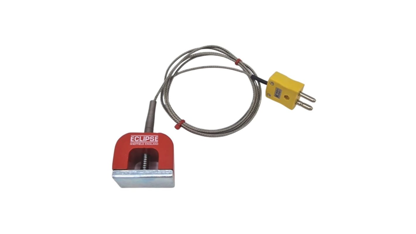 RS PRO Type K Horseshoe Magnet Thermocouple 1.5m Length, 30mm Diameter, -50°C → +250°C