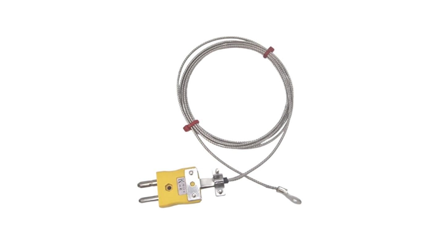 RS PRO Type K Washer Thermocouple 2m Length, 3.5mm Diameter → +350°C