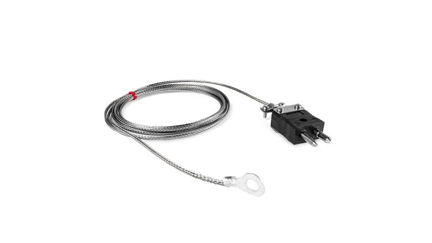 Termopar tipo J RS PRO, Ø sonda 4mm x 2m, temp. máx +350°C, cable de 2m, conexión Conector macho estándar