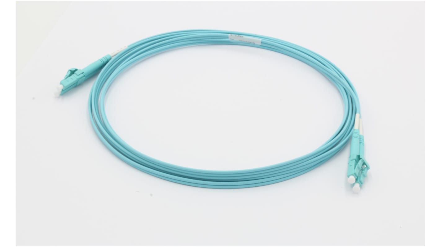 Molex Premise Networks LC to LC Duplex OM3 Multi Mode OM3 Fibre Optic Cable, 50/125μm, Light Blue, 2m