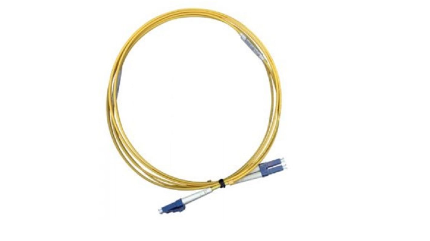 Molex Premise Networks LC to LC Duplex OS2 Single Mode OS2 Fibre Optic Cable, 9/125μm, Yellow, 2m