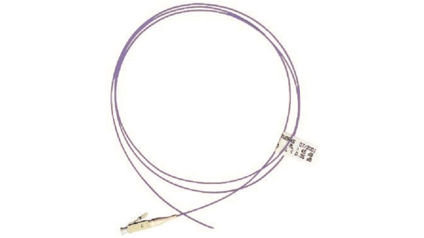 Molex Premise Networks LC to LC Simplex OM4 Multi Mode OM4 Fibre Optic Cable, 50/125μm, Violet, 1m