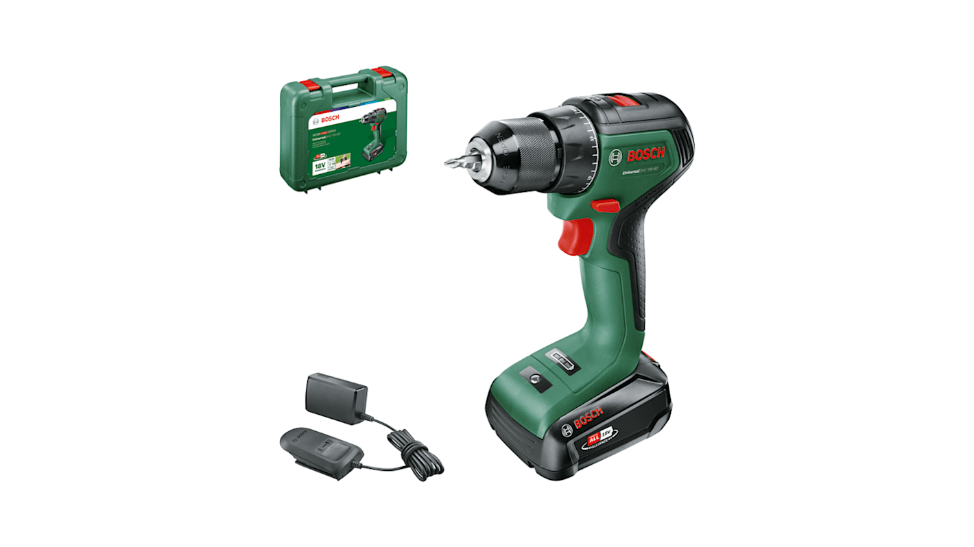 Bosch Keyless 18V Cordless Combi Drill Li-Ion, Type G - British 3-Pin