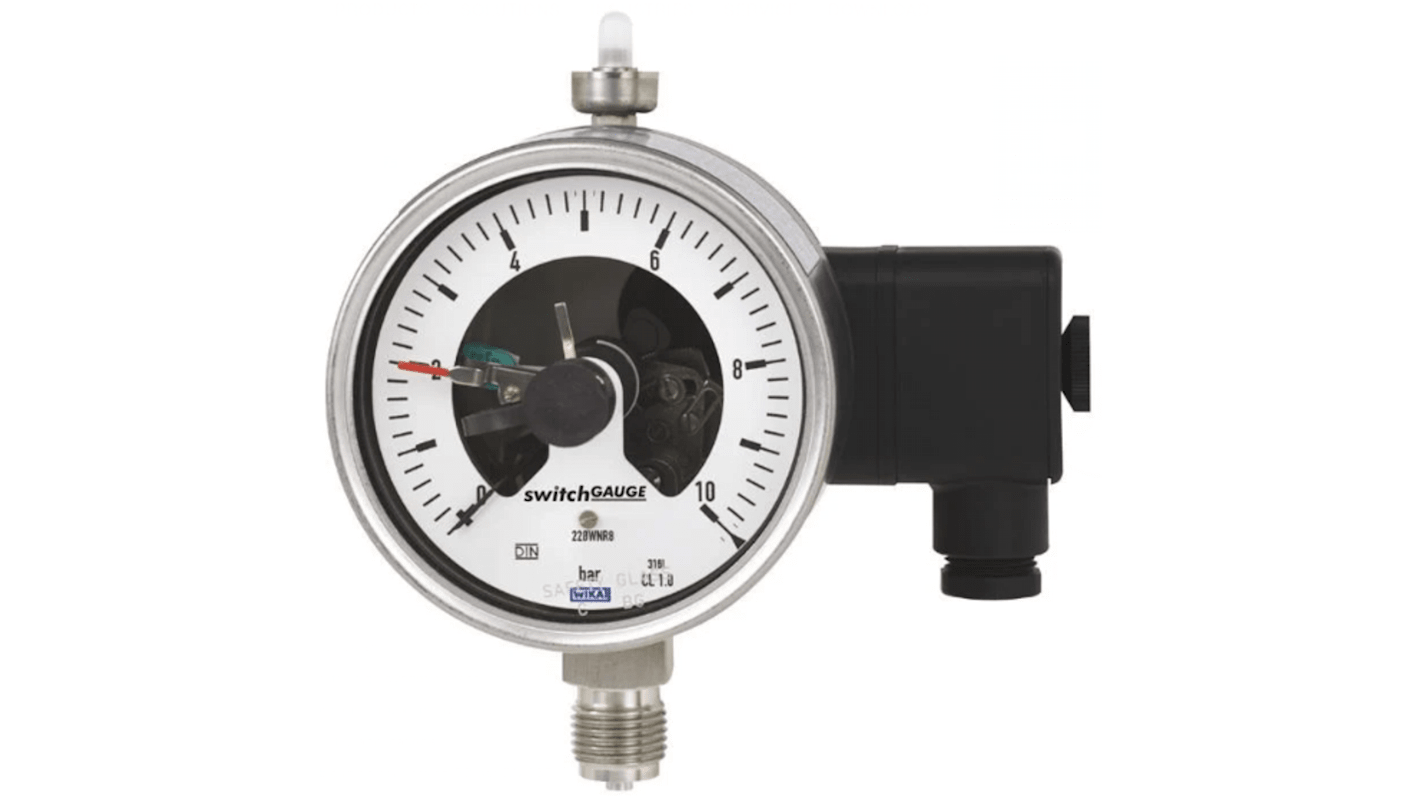 WIKA G 1/2 Analogue Pressure Gauge 6bar Bottom Entry 100mm Outside Diameter