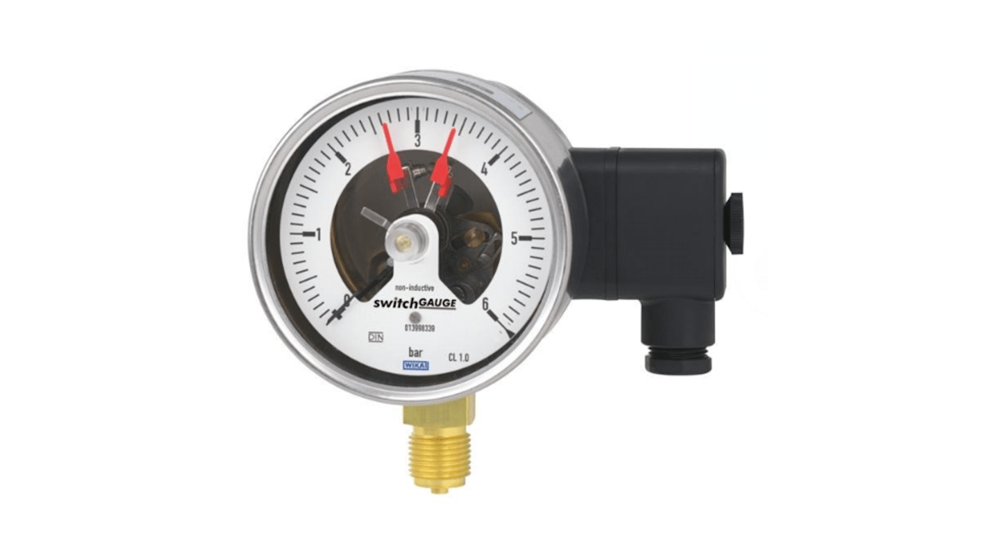 WIKA G 1/2 Analogue Pressure Gauge 16bar Bottom Entry 100mm Outside Diameter