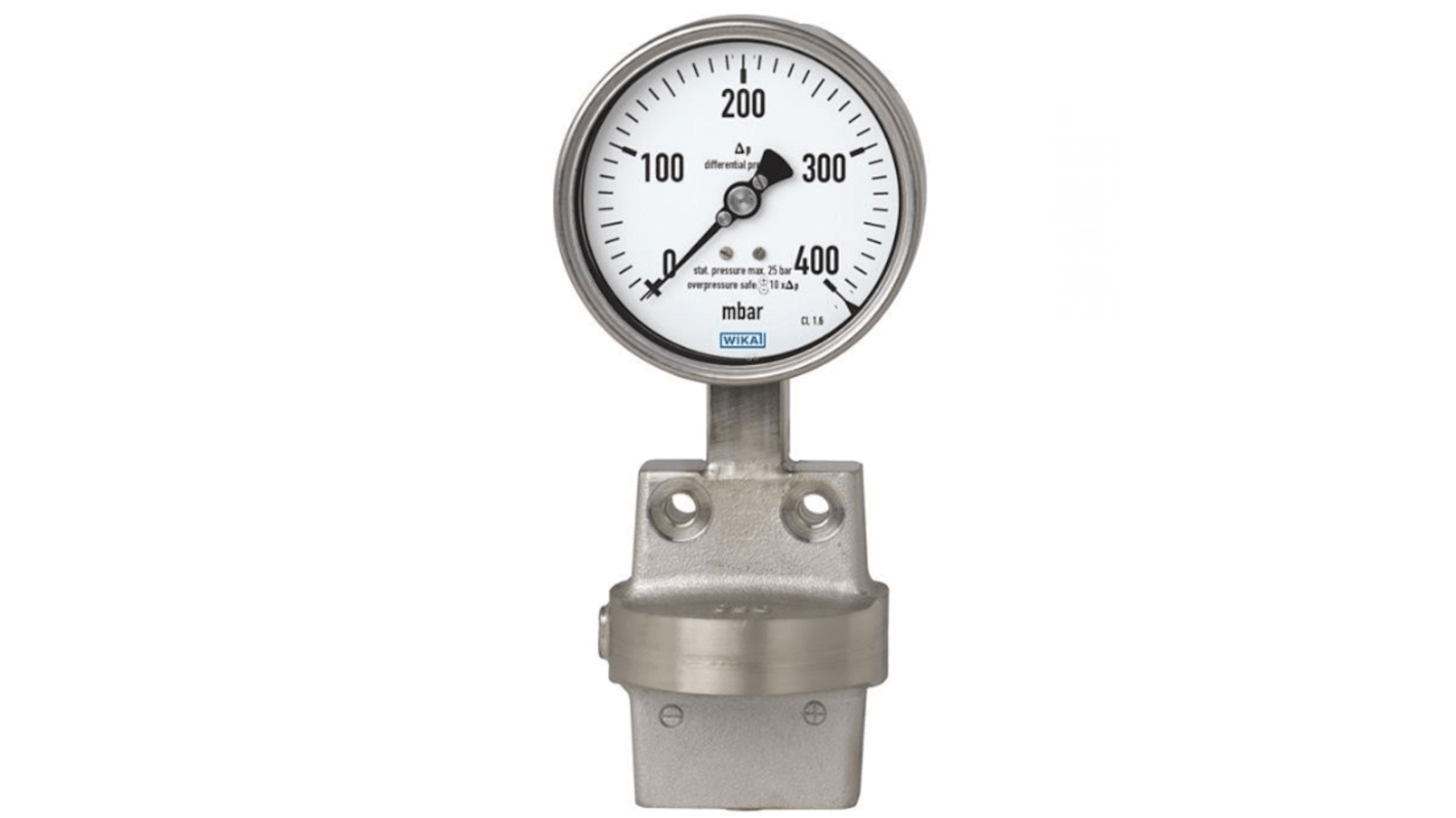 WIKA G 1/2 Analogue Pressure Gauge 1bar Bottom Entry 160mm Outside Diameter