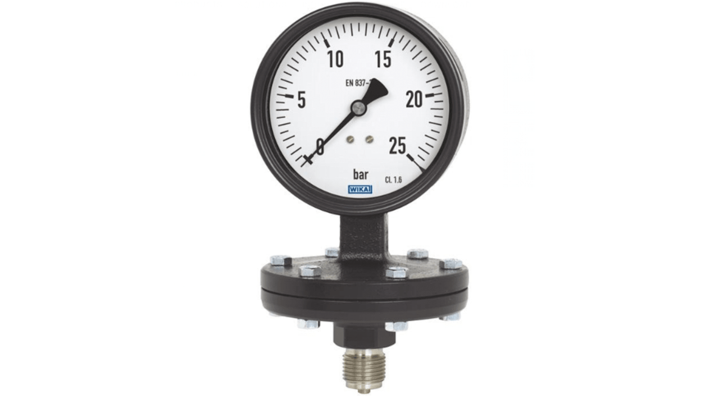 WIKA G 1/2 Analogue Pressure Gauge 16bar Bottom Entry 100mm Outside Diameter