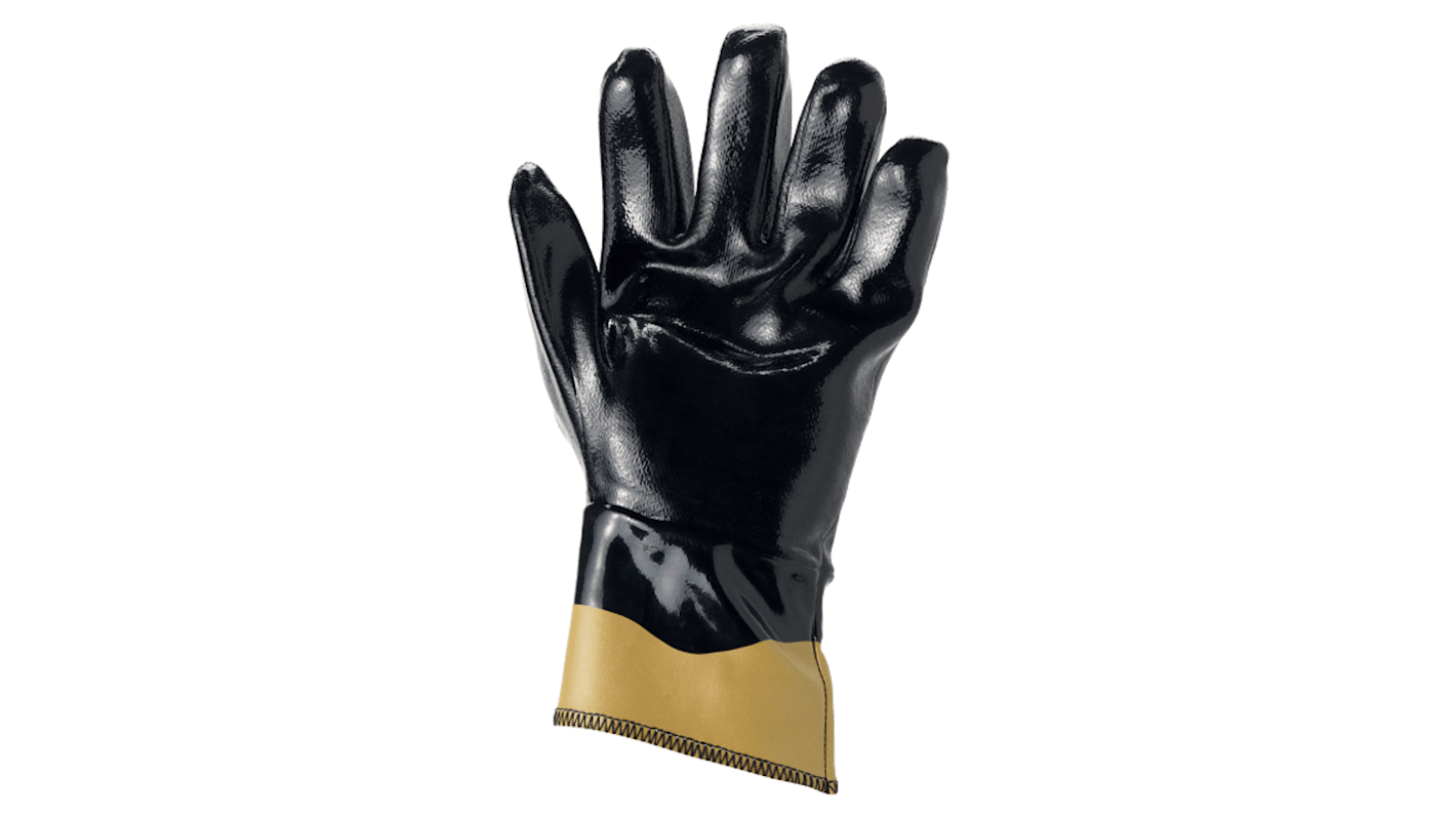 Ansell ActivArmr Black Nitrile Abrasion Resistant, Cut Resistant, Mechanical Protection, Silicone Free Work Gloves,
