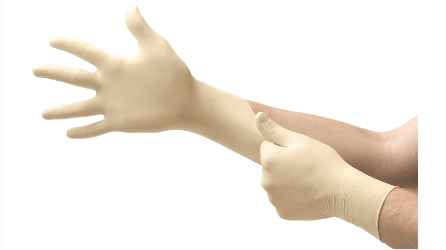 Gants en latex Ansell TouchNTuff taille 9, Industrie agroalimentaire, 100 Paires, Beige