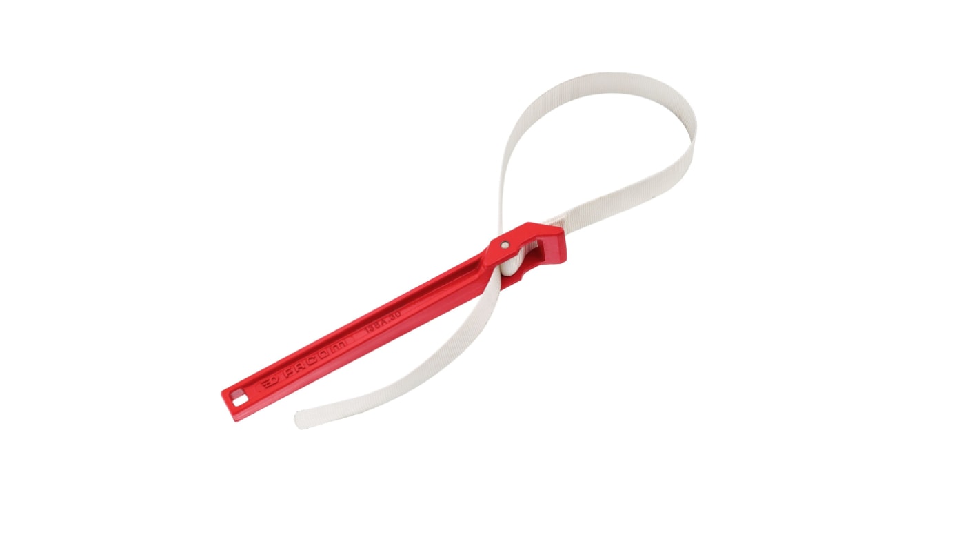 Facom Strap Wrench, 300 mm Overall, 60mm Jaw Capacity, Straight Handle