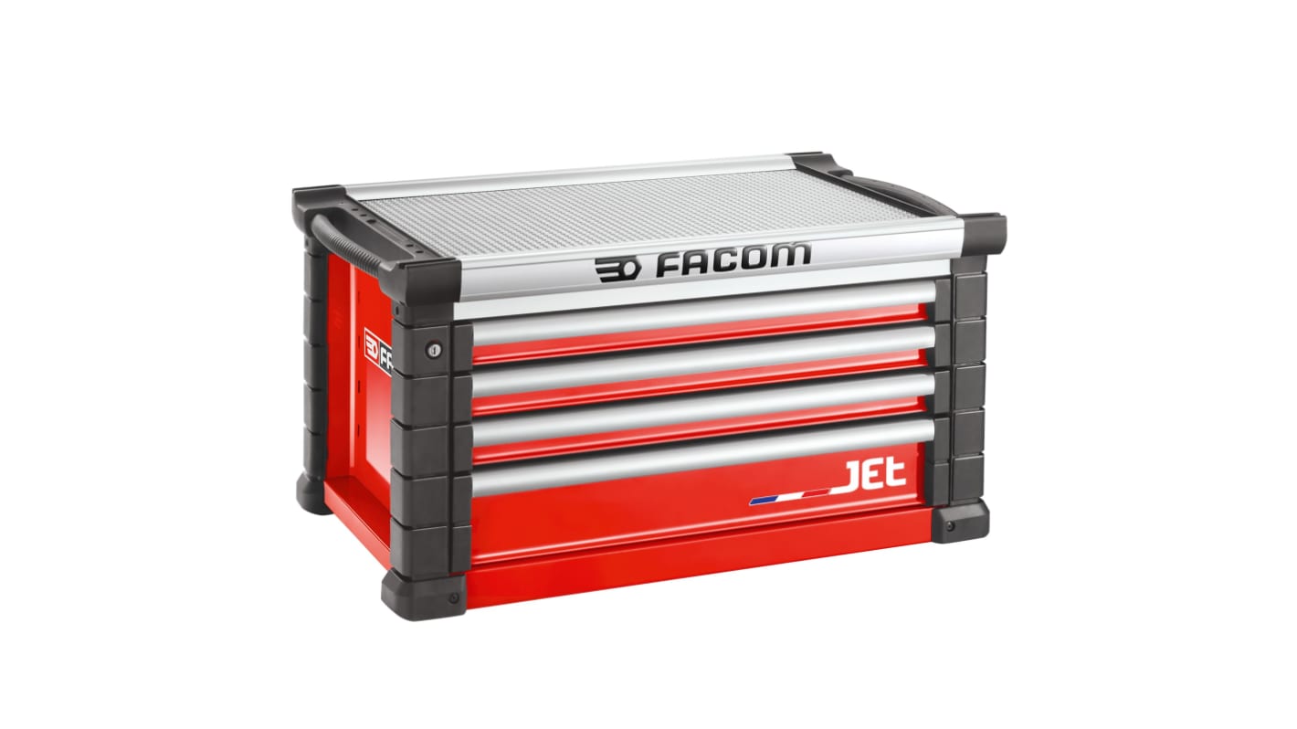 Facom 4 drawer Aluminium Tool Chest, 500mm x 575mm x 1m