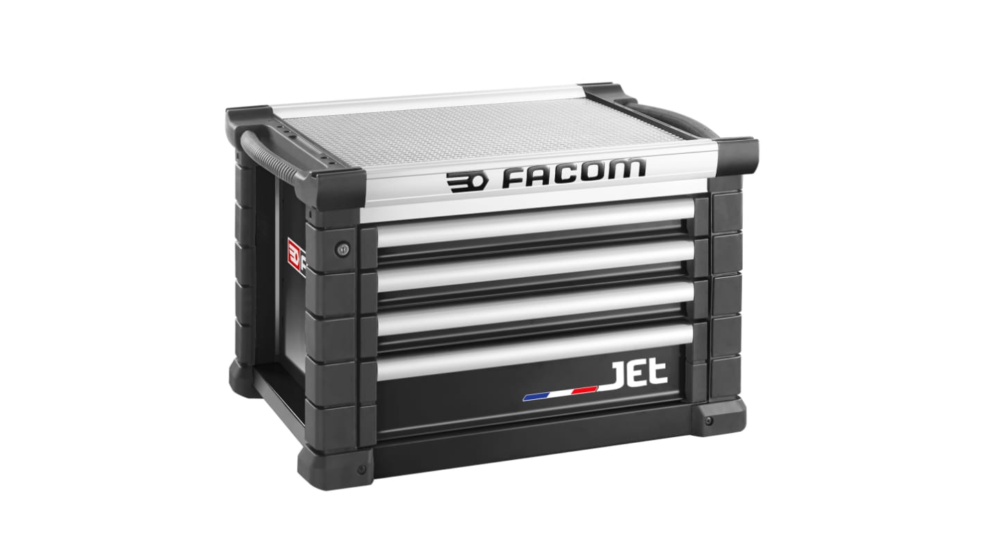 Facom 4 drawer Aluminium Tool Chest, 500mm x 575mm x 1m