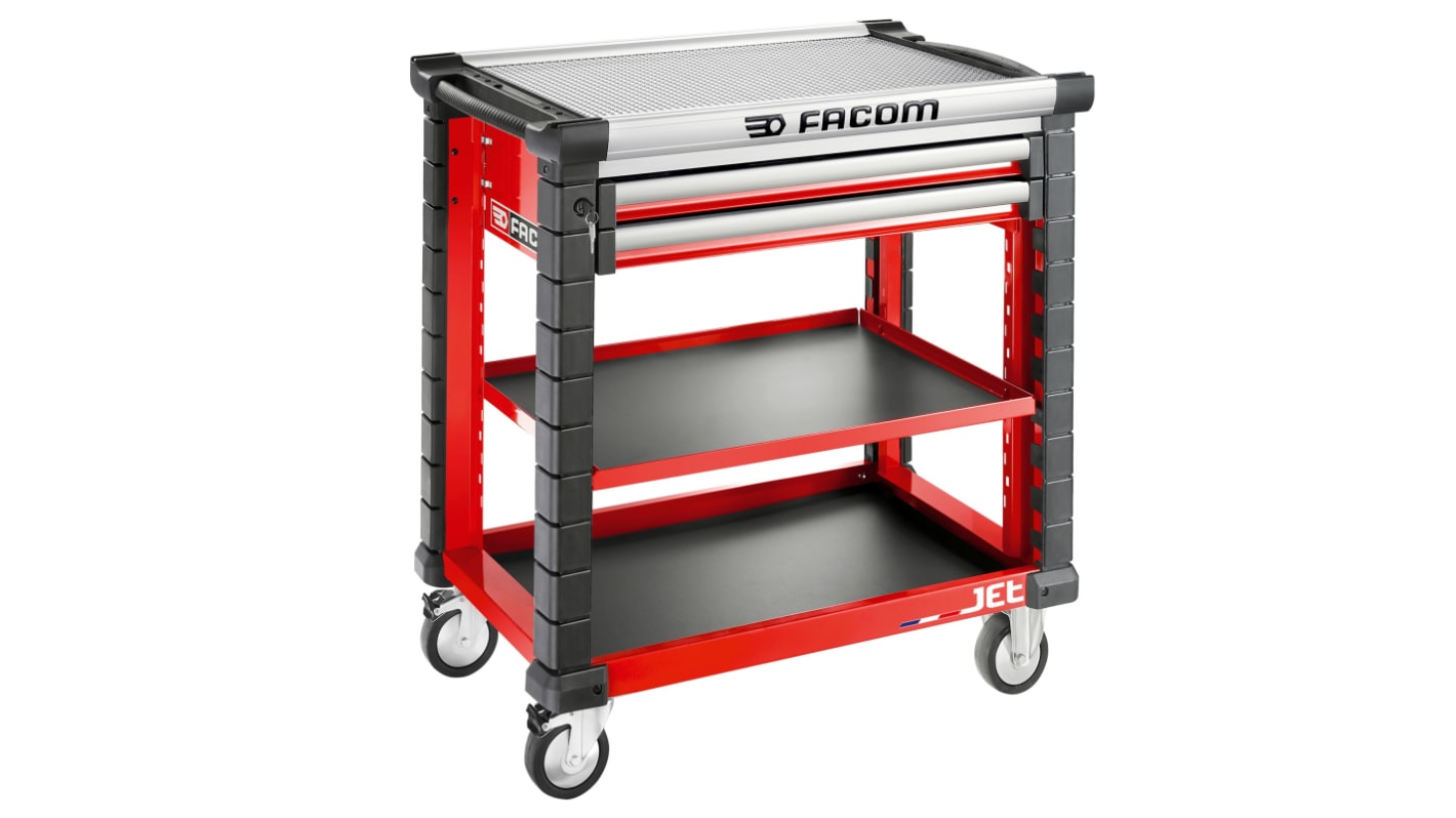 Carrello porta attrezzi Facom serie con ruote in Alluminio, 2 cassetti