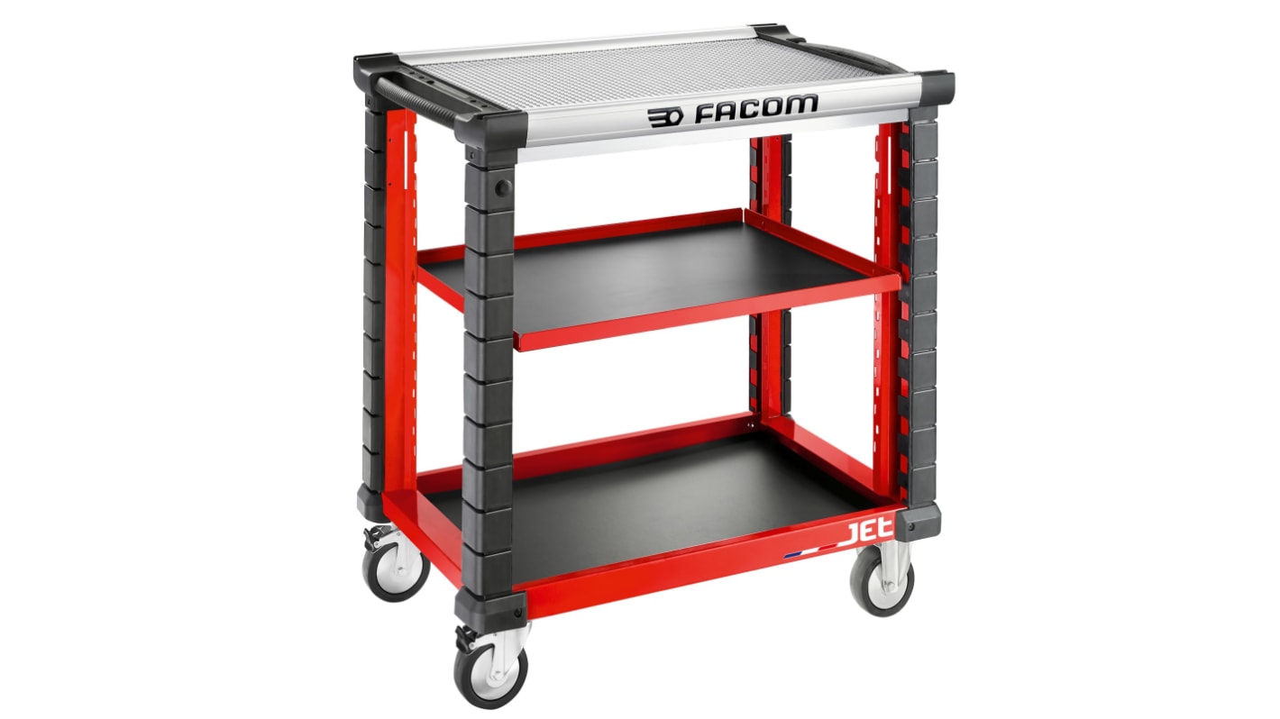 Facom Aluminium Wheeled Tool Trolley, 1.01m x 575mm x 1m