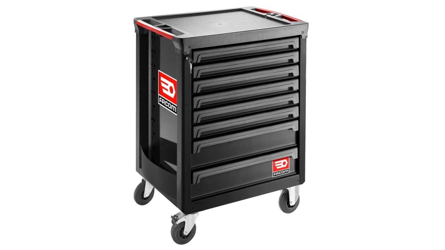 Facom 8 Drawer Polypropylene with Fiber Wheeled Tool Cabinet