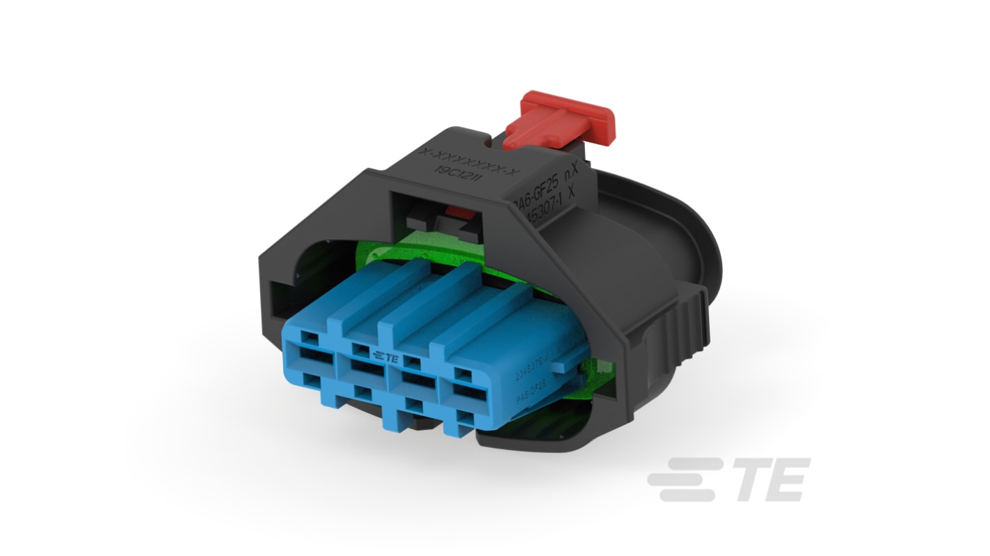 Conector de automoción TE Connectivity AMP MPC 2.8 Hembra de 4 vías en 1 fila, terminación: Cable