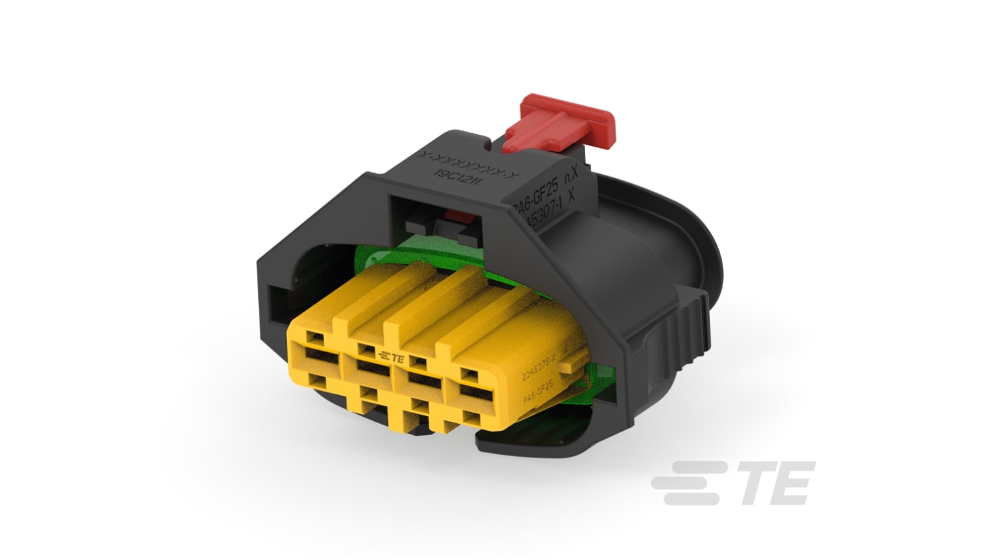 Conector de automoción TE Connectivity AMP MPC 2.8 Hembra de 4 vías en 1 fila, terminación: Cable