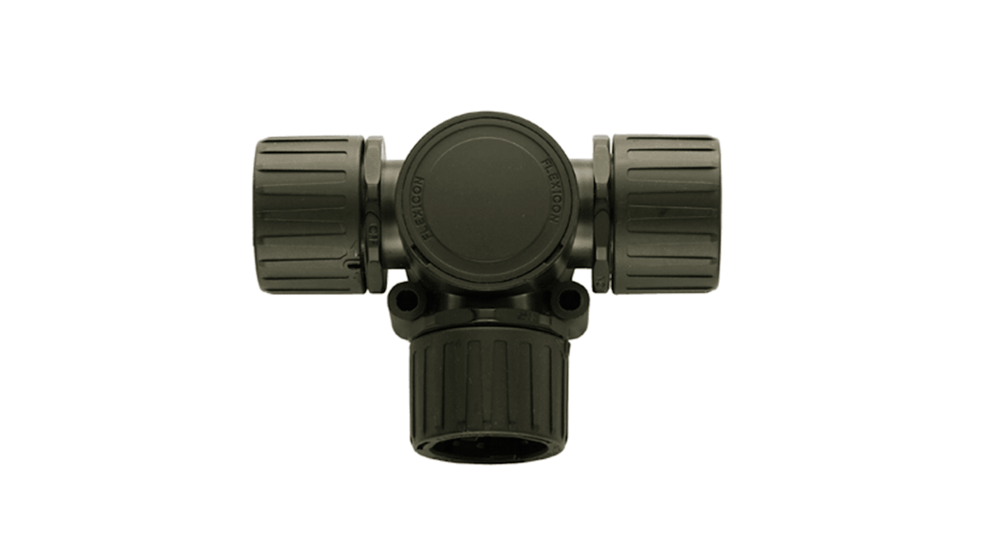Raccordo per cavi Flexicon FPA34TB, Elemento a T in Nylon, Nero, filetto 28mm, 34mm