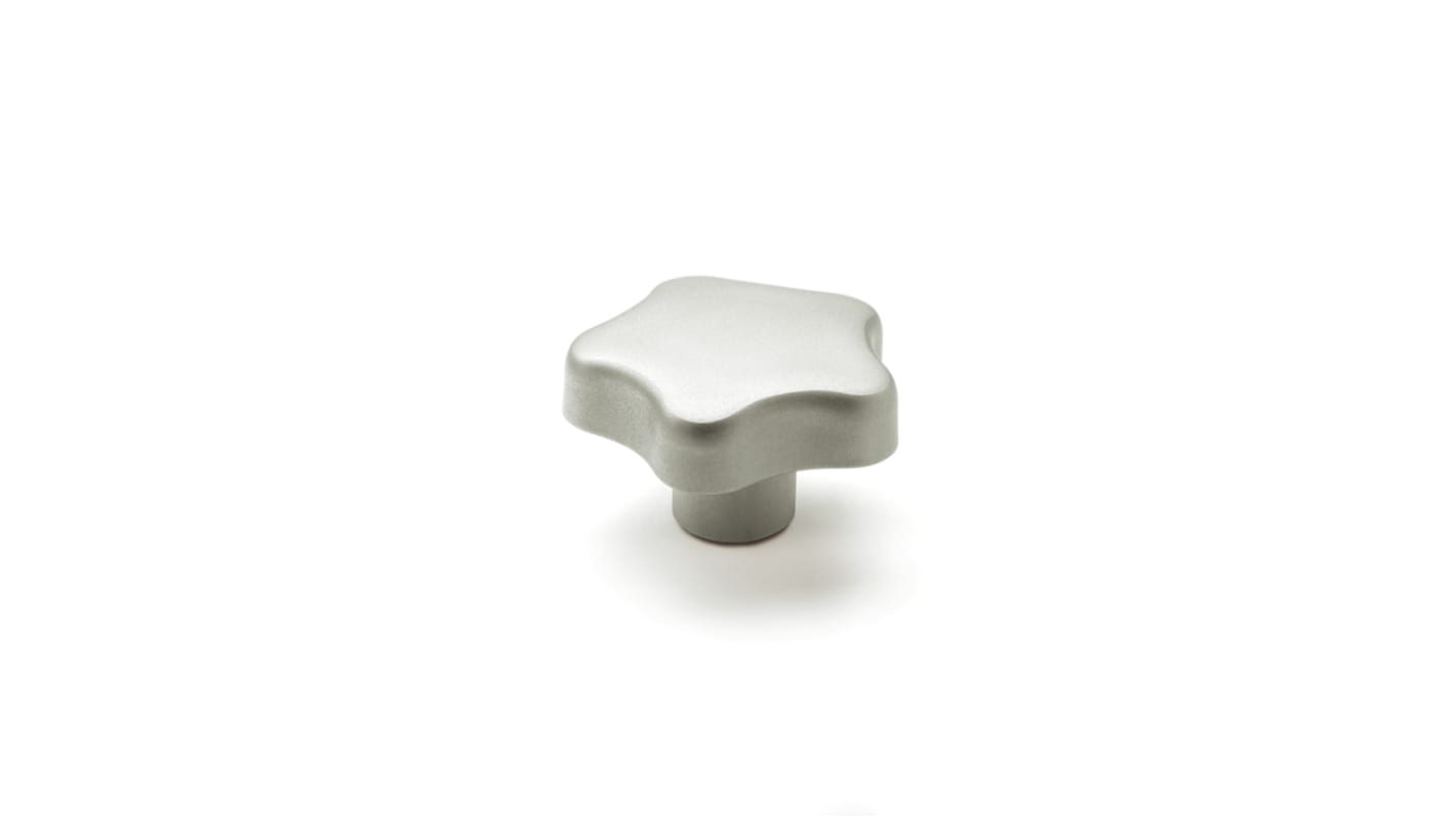 Elesa 169552 Natural Stainless Steel Knob, M12, Blind Hole