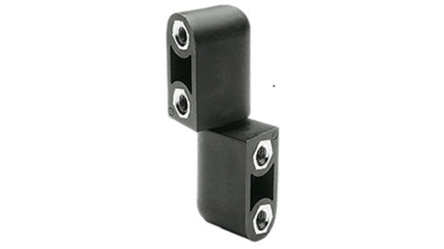 Bisagra de cilindro de giro libre Elesa de PA, dimensiones 64mm x 14.5mm x 21mm