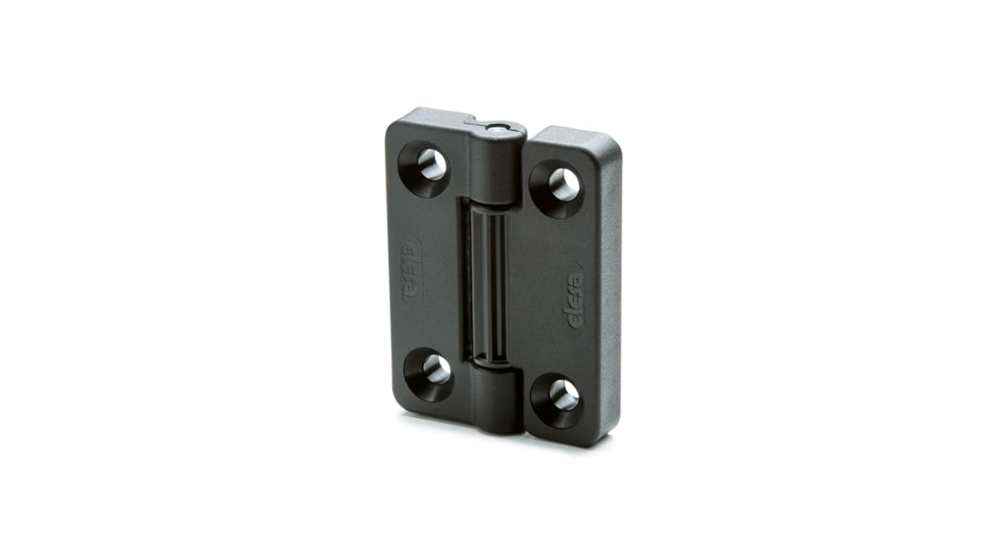 Elesa Polyamide Detent Hinge with a Plastic Pin, Screw Fixing, 65mm x 49.5mm x 12mm