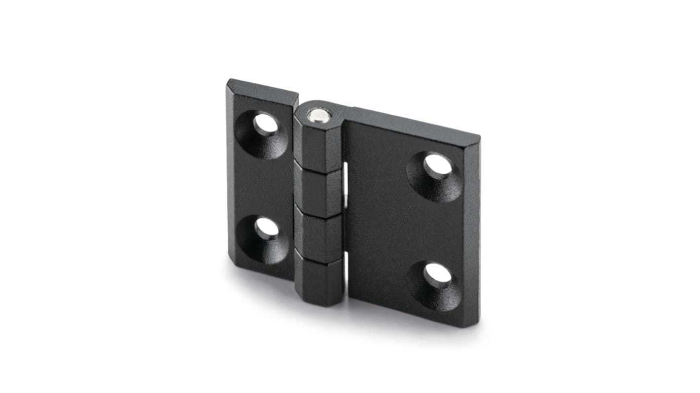 Elesa Zinc Alloy Butt Hinge with a Fixed Pin, Screw Fixing, 50mm x 63mm x 11.5mm