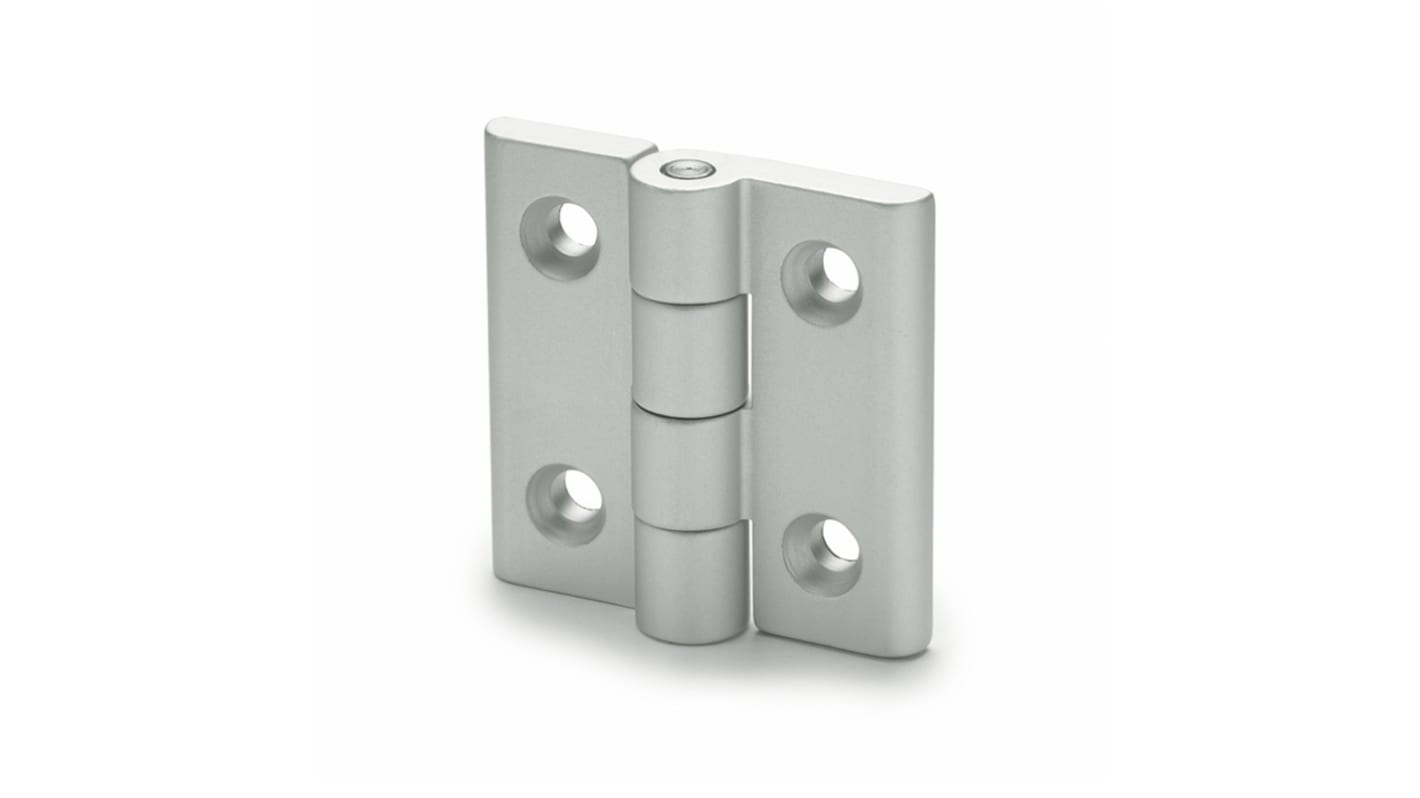 Elesa Zinc Alloy Butt Hinge with a Fixed Pin, Screw Fixing, 50mm x 50mm x 12.5mm