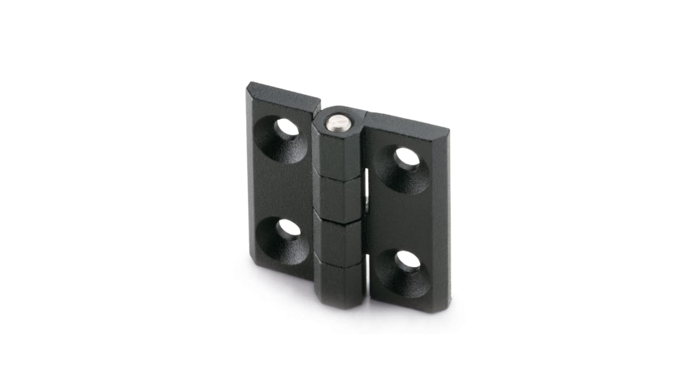 Elesa Zinc Alloy Butt Hinge with a Fixed Pin, Screw Fixing, 60mm x 60mm x 15mm