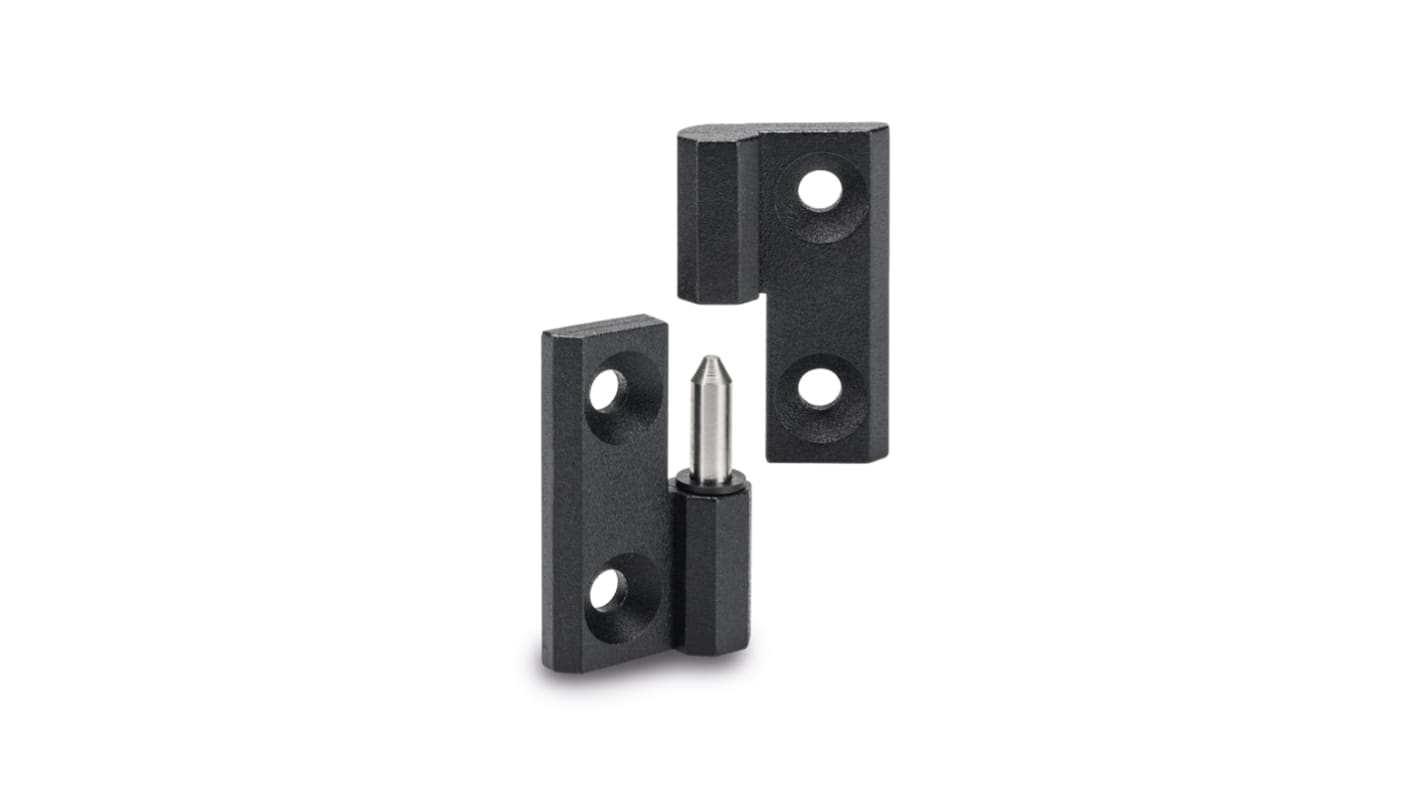 Elesa Zinc Alloy Flag Hinge with a Lift-off Pin, Bolt-on Fixing, 40mm x 40mm x 9mm