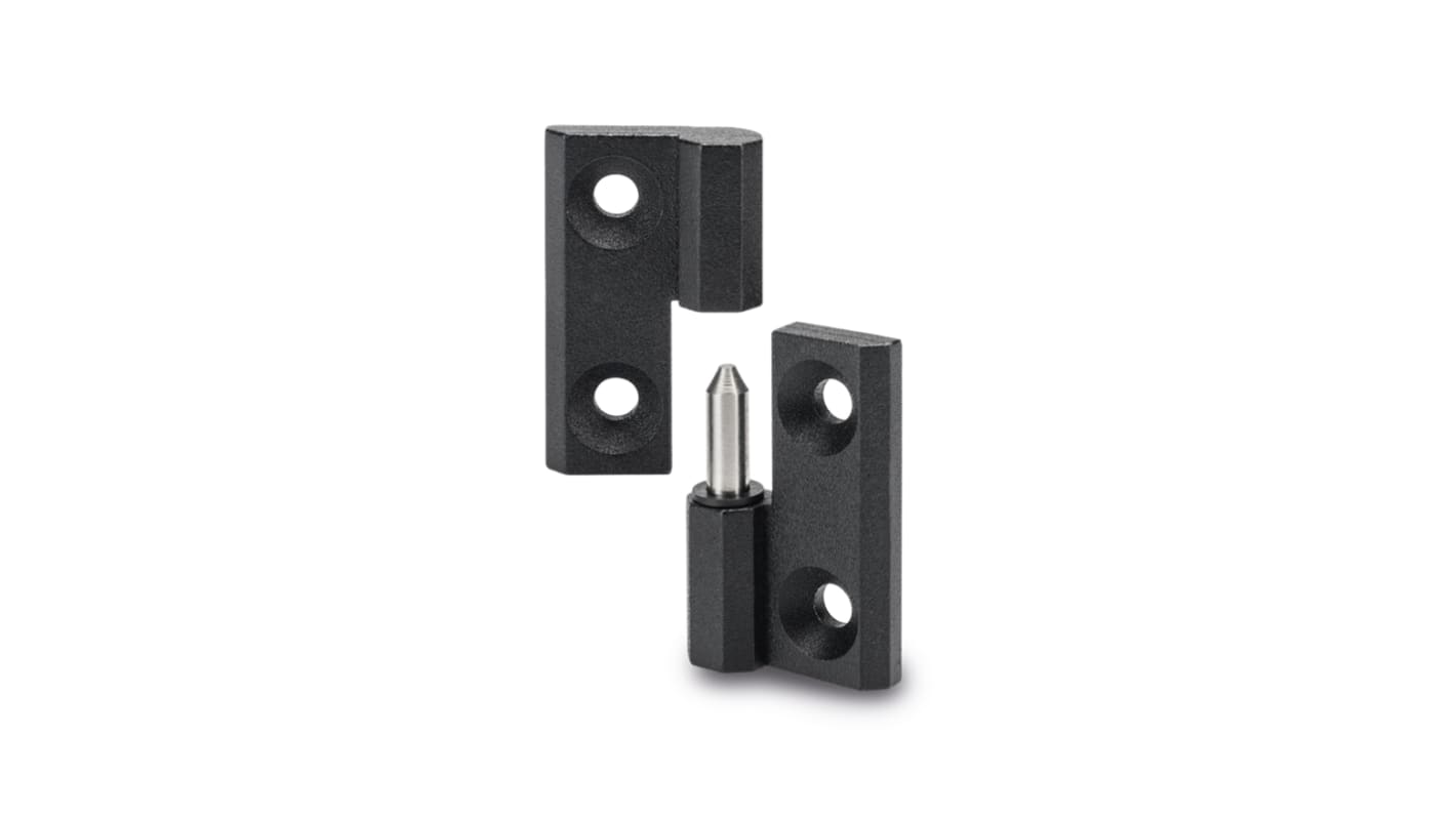 Elesa Zinc Alloy Flag Hinge with a Lift-off Pin, Bolt-on Fixing, 60mm x 60mm x 15mm