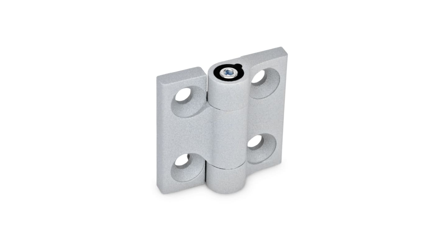 Elesa Frit svingende Friktionshængsel Zinklegering, Plast, monteres med Skrue, 60mm x 60mm x 18.5mm