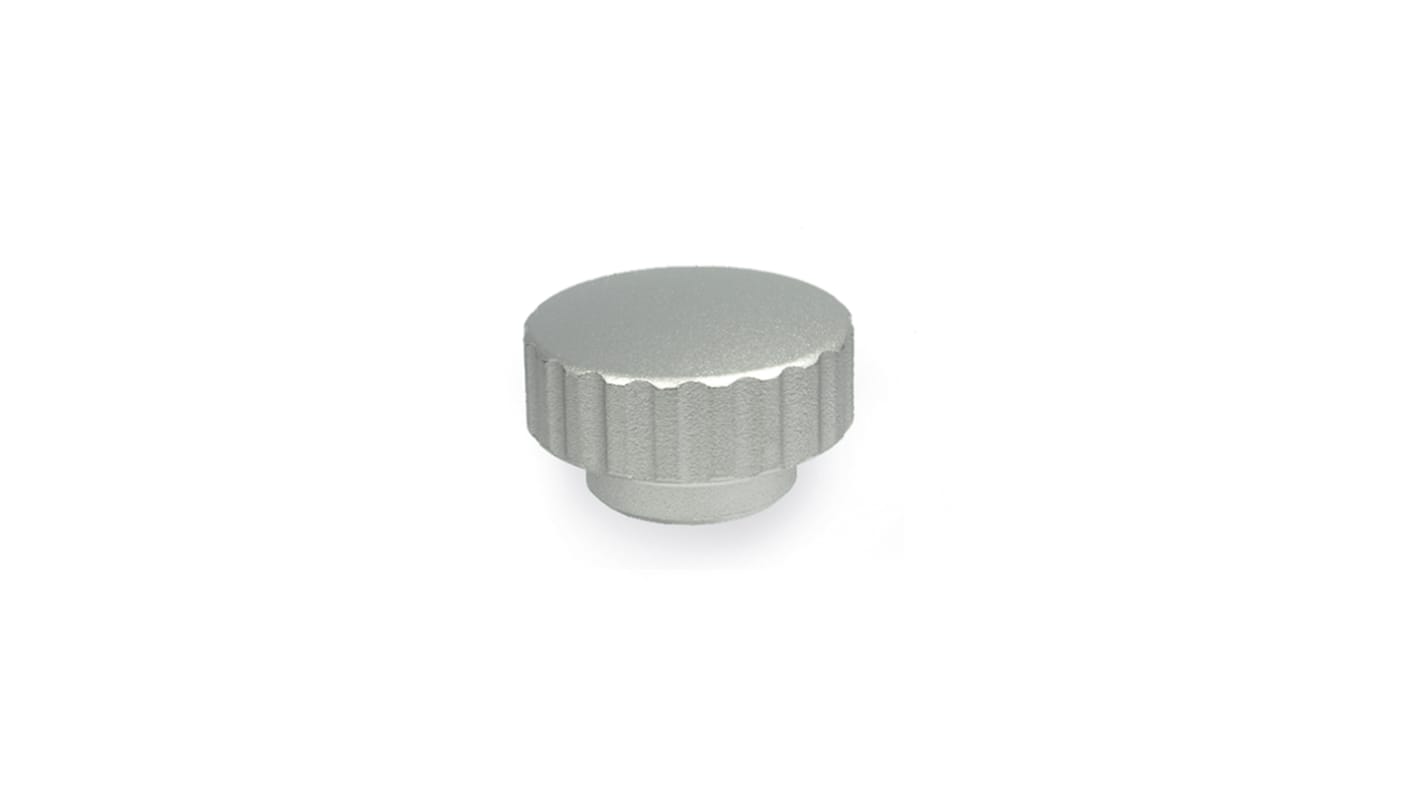Elesa 503521 Natural Stainless Steel Round Knob, M8, Blind Hole
