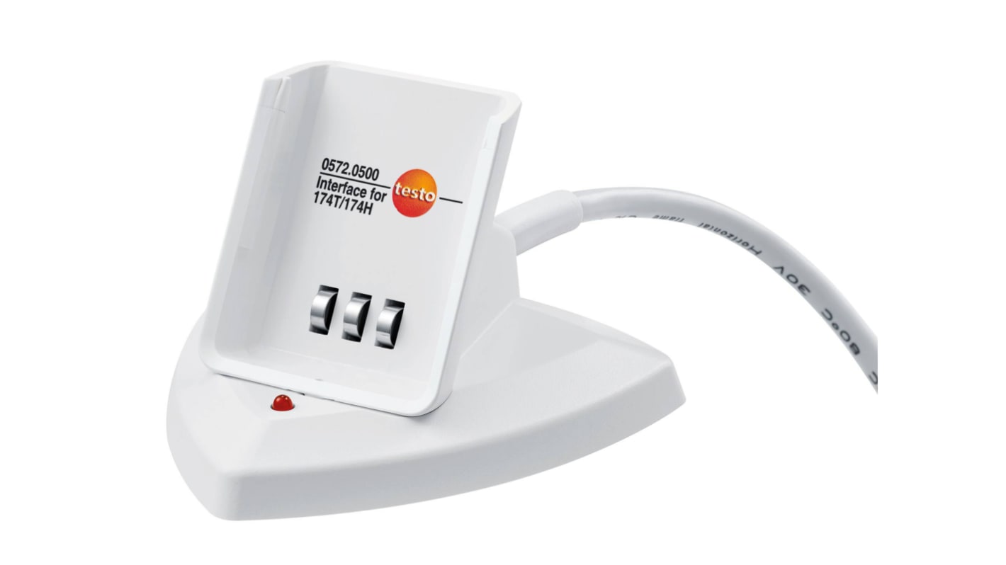 Testo 数据记录仪温度传感器, USB 接口, 用于编程和读取记录仪 Testo 174T 和 Testo 174H