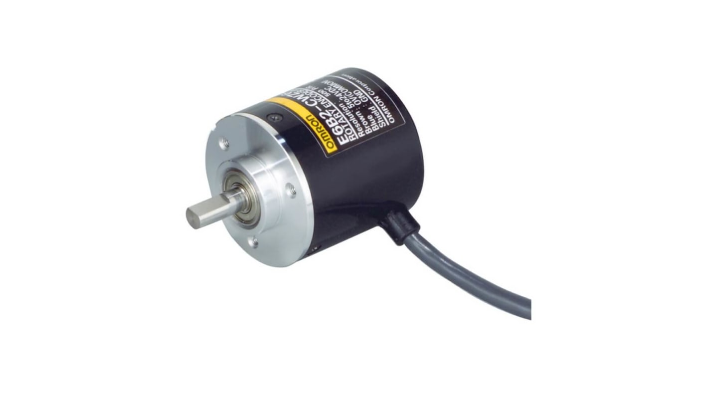 Omron E6B2-C Series Incremental Incremental Encoder, 500ppr ppr, PNP Open Collector Signal, Radial, Thrust Type, 6mm