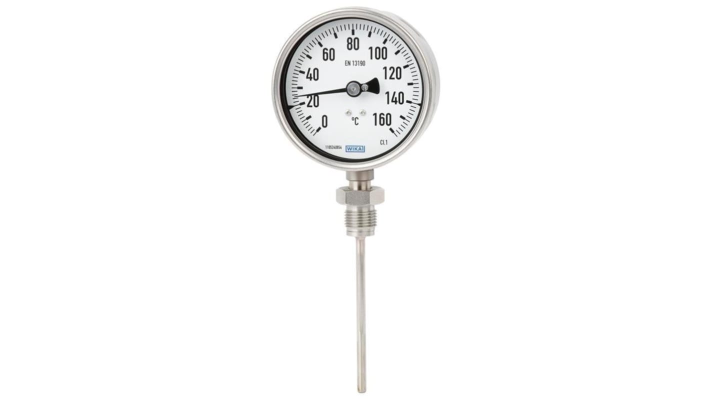 WIKA Dial Thermometer 0 → +120 °C, 75107495