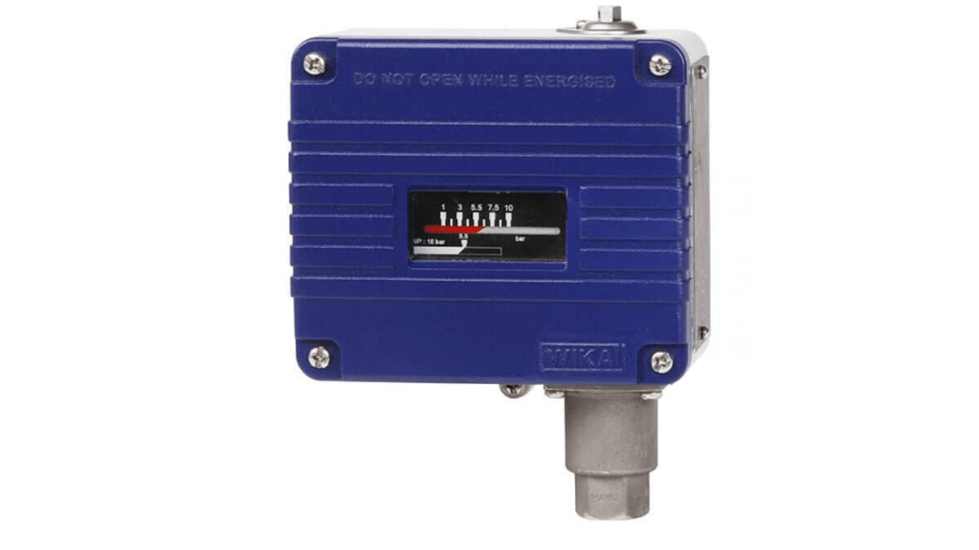 WIKA PSM-700 Series Pressure Sensor, 1.6bar Min, 16bar Max, SPDT Output, Gauge Reading