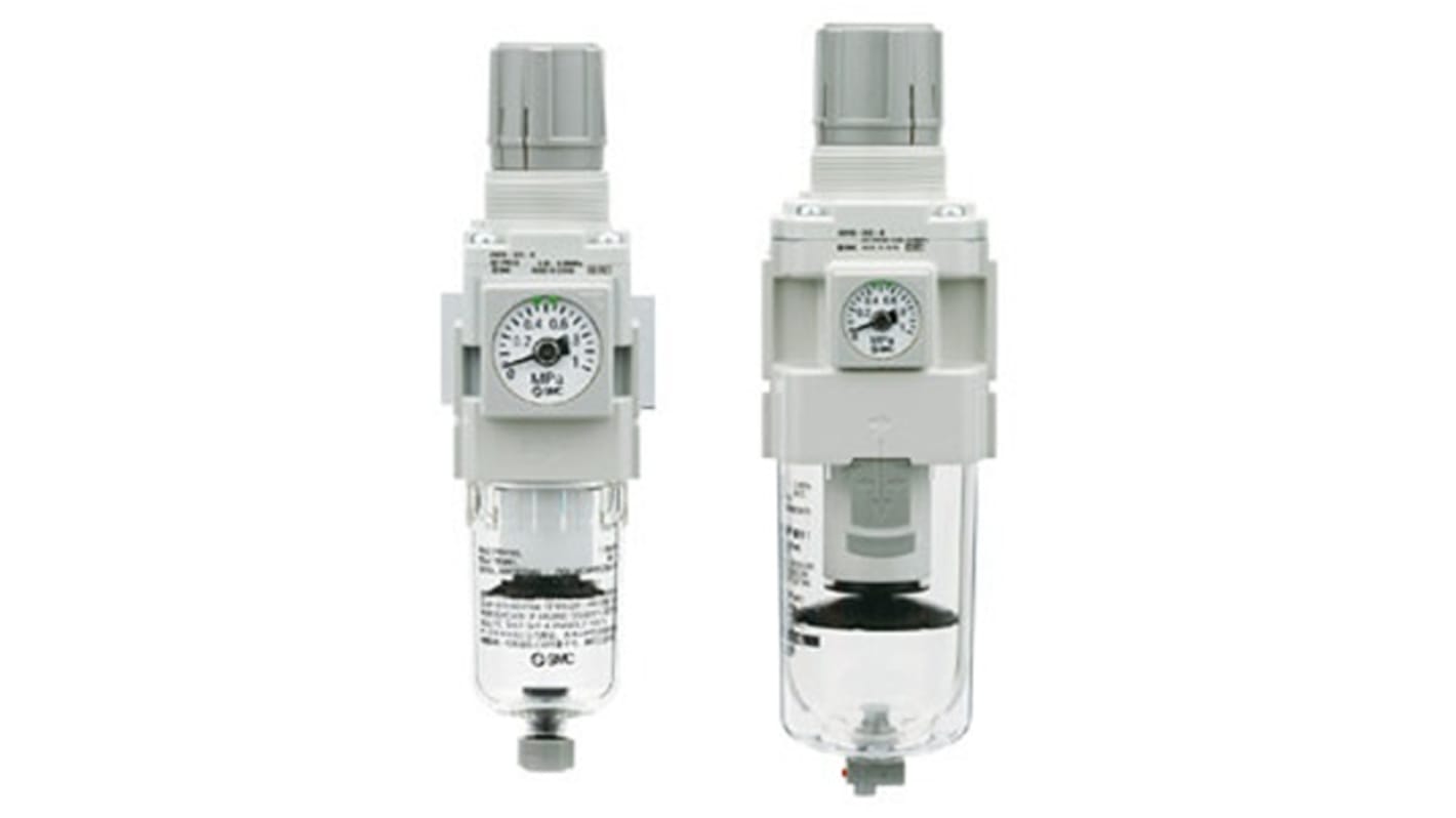 SMC G 1/4 Pneumatic Regulator - 0.2bar to 2bar, 44930 in, 0.85Mpa max. input, AW20
