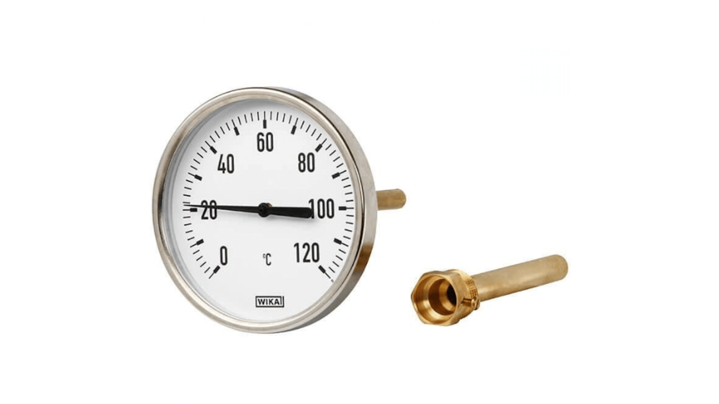 WIKA Dial Thermometer 0 → +60 °C, 3901629