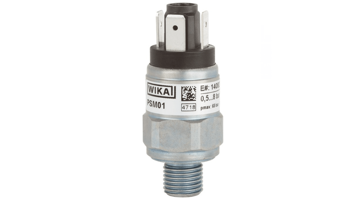 WIKA PSM01 Series Pressure Sensor, 870psi Max, SPDT Output